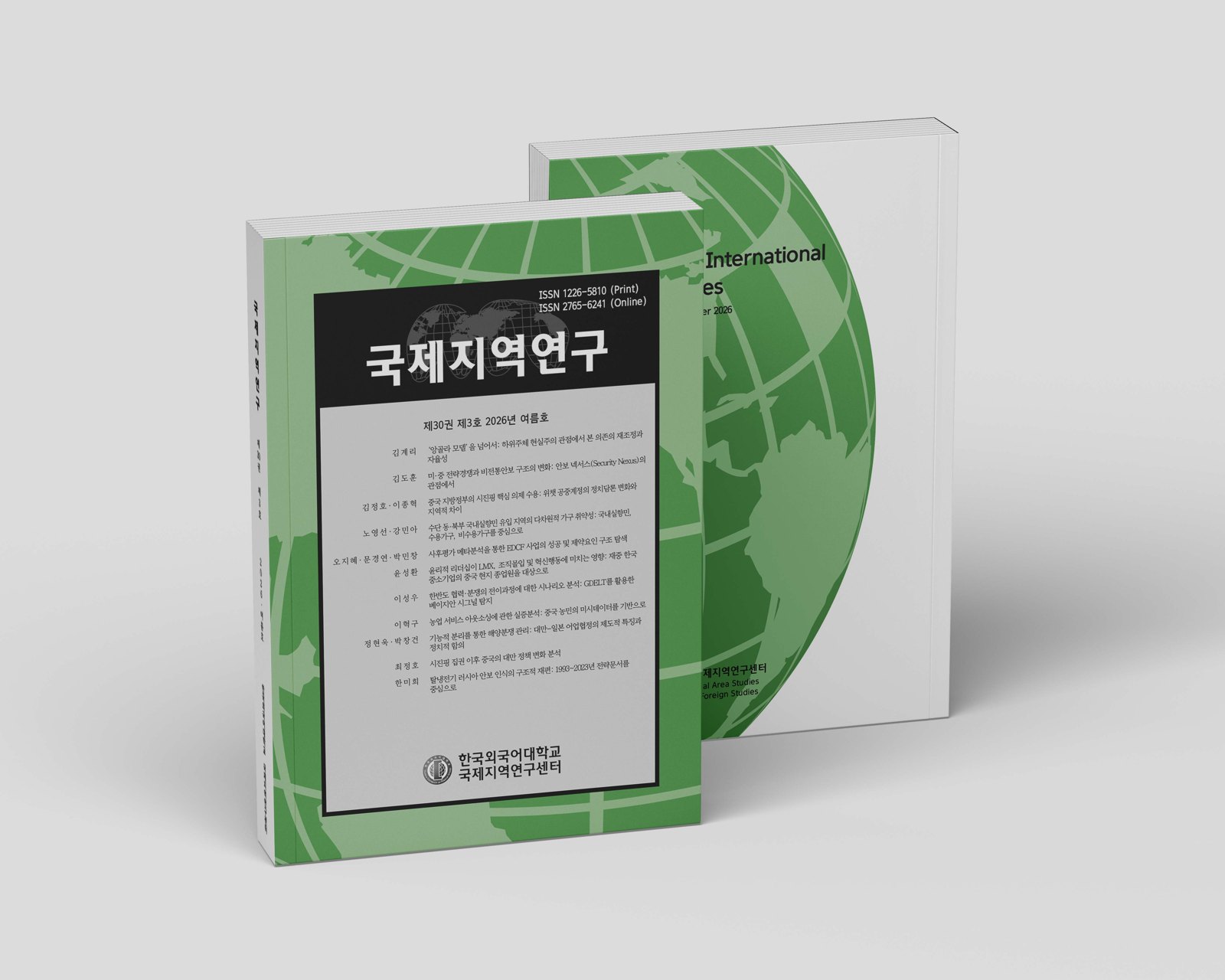 국제지역연구 책 목업